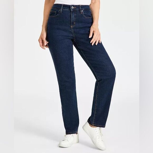 Style & Co dark wash straight leg jeans size 8 short - Picture 1 of 5